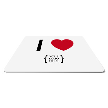 I Love {your logo here}, Mousepad rect 27x19cm