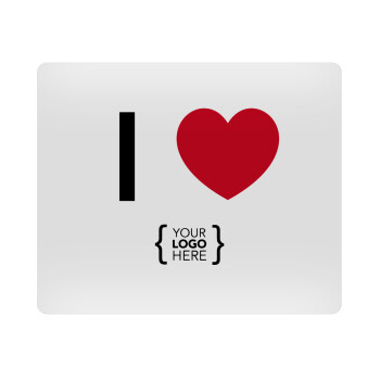 I Love {your logo here}, Mousepad rect 23x19cm