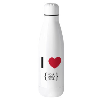 I Love {your logo here}, Metal mug thermos (Stainless steel), 500ml