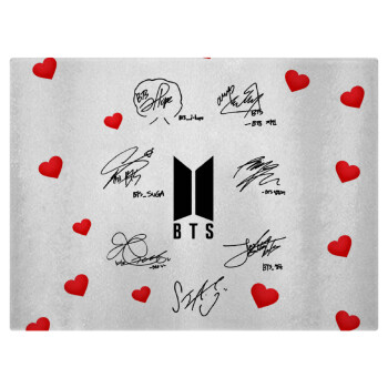 BTS signatures, Επιφάνεια κοπής γυάλινη (38x28cm)