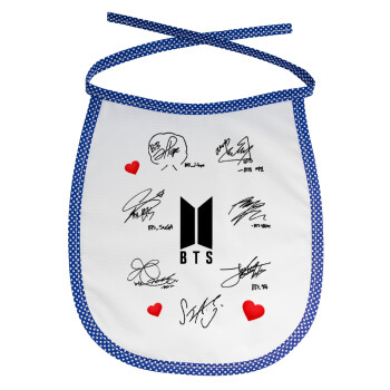 BTS signatures, Σαλιάρα μωρού αλέκιαστη με κορδόνι Μπλε
