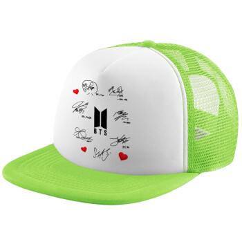 BTS signatures, Καπέλο Soft Trucker με Δίχτυ Πράσινο/Λευκό