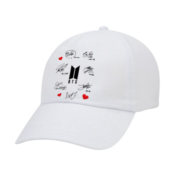 BTS signatures, Καπέλο Baseball Λευκό (5-φύλλο, unisex)