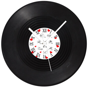 BTS signatures, Ρολόι τοίχου Βινύλιο (30cm)