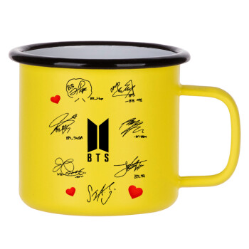 BTS signatures, Metallic enamel MATT Yellow cup 360ml