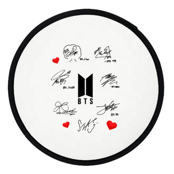 BTS signatures, Βεντάλια υφασμάτινη αναδιπλούμενη με θήκη (20cm)