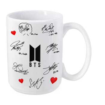 BTS signatures, Κούπα Mega, κεραμική, 450ml
