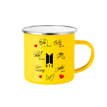 BTS signatures, Κούπα Μεταλλική εμαγιέ Κίτρινη 360ml