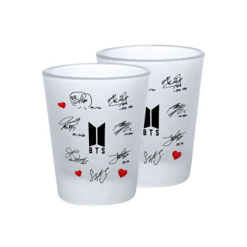 BTS signatures, Σφηνοπότηρα γυάλινα 45ml του πάγου (2 τεμάχια)