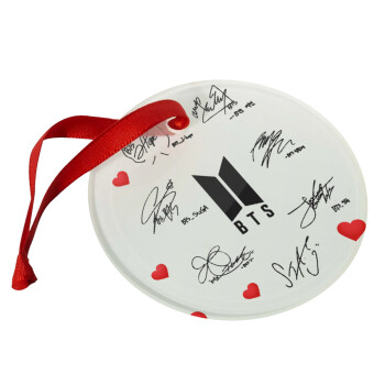 BTS signatures, Στολίδι Χριστουγεννιάτικο στολίδι γυάλινο 9cm