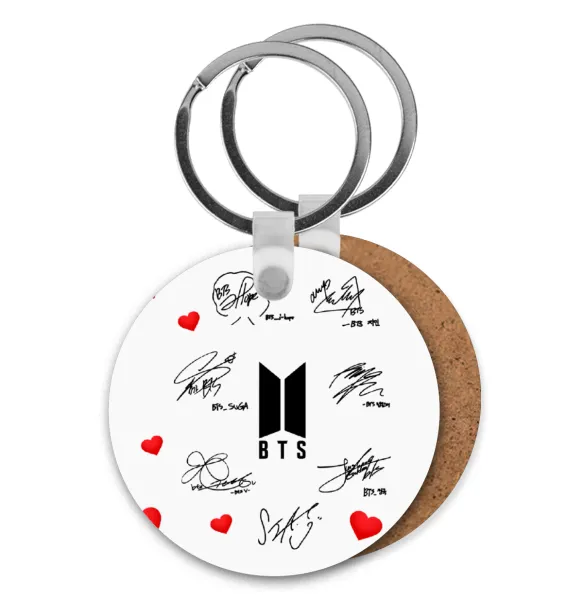 BTS signatures — Ξύλινο στρογγυλό