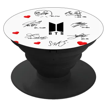 BTS signatures, Phone Holders Stand  Μαύρο Βάση Στήριξης Κινητού στο Χέρι