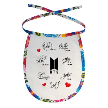 BTS signatures, Σαλιάρα μωρού αλέκιαστη με κορδόνι Χρωματιστή