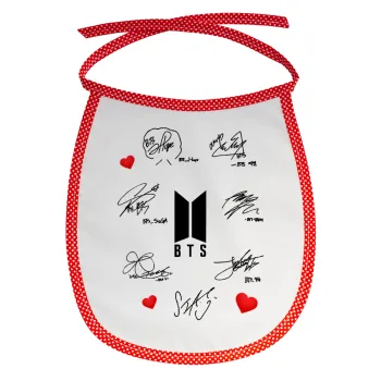 BTS signatures, Σαλιάρα μωρού αλέκιαστη με κορδόνι Κόκκινη