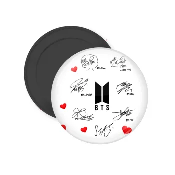 BTS signatures, Μαγνητάκι ψυγείου στρογγυλό διάστασης 5cm