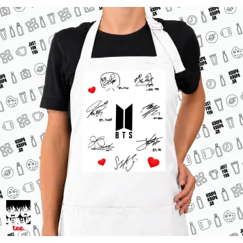 BTS signatures, Ποδιά μακριά Σεφ ολόσωμη με τσέπες white (ΕΝΗΛΙΚΩΝ)