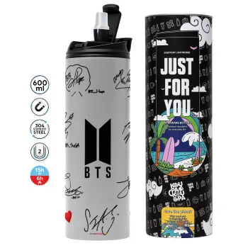 BTS signatures, Tumbler stainless steel GREY 600ml
