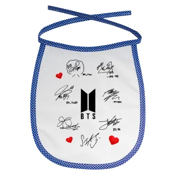 BTS signatures, Σαλιάρα μωρού αλέκιαστη με κορδόνι Μπλε
