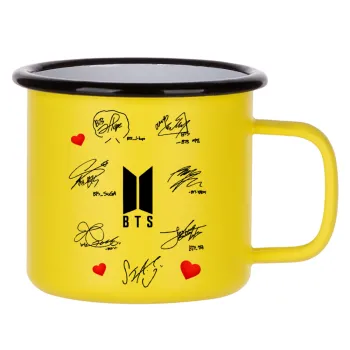 BTS signatures, Κούπα Μεταλλική εμαγιέ ΜΑΤ Κίτρινη 360ml