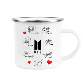 BTS signatures, Κούπα Μεταλλική εμαγιέ λευκη 360ml
