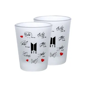 BTS signatures, Σφηνοπότηρα γυάλινα 45ml του πάγου (2 τεμάχια)