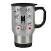 Κούπα ταξιδιού ανοξείδωτη με καπάκι, διπλού τοιχώματος (θερμό) 450ml