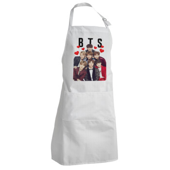 BTS hearts, Ποδιά μαγειρικής BBQ Ενήλικων (με ρυθμιστικά και 2 τσέπες)