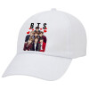 BTS hearts, Καπέλο ενηλίκων Jockey Λευκό (snapback, 5-φύλλο, unisex)