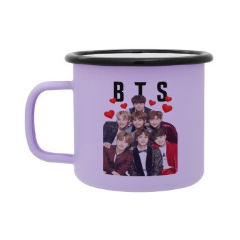 BTS hearts, Κούπα Μεταλλική εμαγιέ ΜΑΤ Light Pastel Purple 360ml