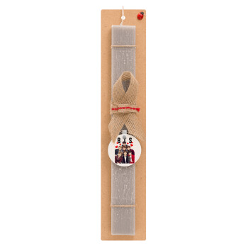 BTS hearts, Easter Set, wooden keychain & scented Easter candle flat (30cm) (GRAY)