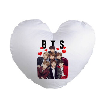 BTS hearts, Μαξιλάρι καναπέ καρδιά 40x40cm περιέχεται το  γέμισμα