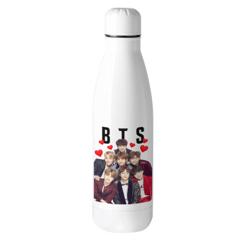 BTS hearts, Metal mug thermos (Stainless steel), 500ml