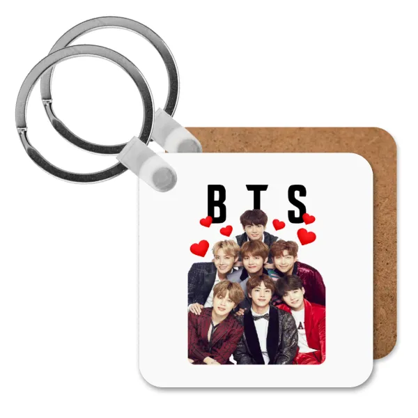 BTS hearts — Ξύλινο τετράγωνο