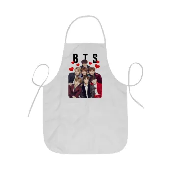 BTS hearts, Ποδιά Σεφ ολόσωμη κοντή  Παιδική (44x62cm)