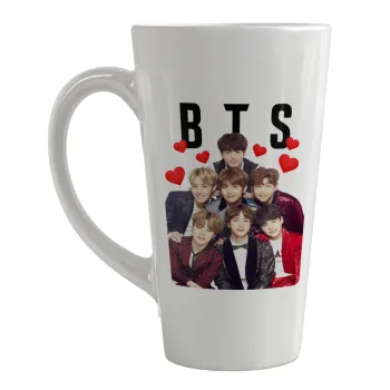 BTS hearts, Κούπα κωνική Latte Μεγάλη, κεραμική, 450ml