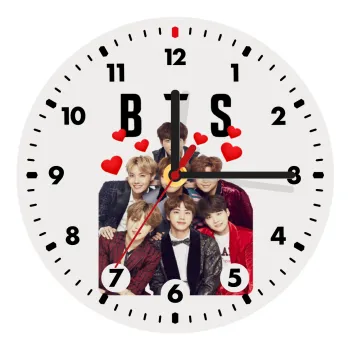 BTS hearts, Ρολόι τοίχου ξύλινο (20cm)