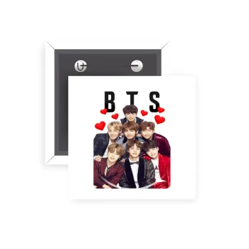 BTS hearts, Κονκάρδα παραμάνα τετράγωνη 5x5cm