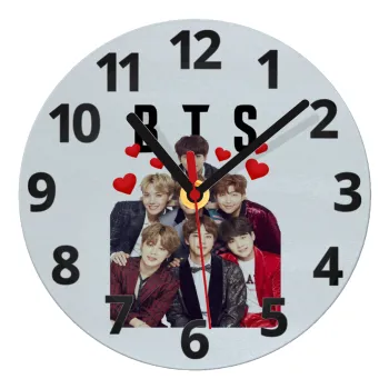 BTS hearts, Ρολόι τοίχου γυάλινο (20cm)