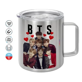 BTS hearts, Mug Stainless steel double wall 300ml
