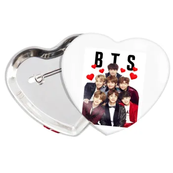 BTS hearts, Κονκάρδα παραμάνα καρδιά (57x52mm)