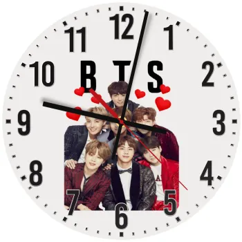 BTS hearts, Ρολόι τοίχου ξύλινο (30cm)