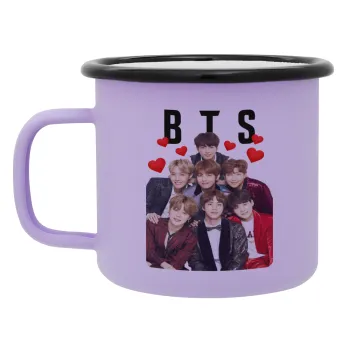 BTS hearts, Κούπα Μεταλλική εμαγιέ ΜΑΤ Light Pastel Purple 360ml