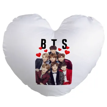 BTS hearts, Μαξιλάρι καναπέ καρδιά 40x40cm περιέχεται το  γέμισμα