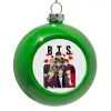 Στολίδι Χριστουγεννιάτικη μπάλα δένδρου Πράσινο 8cm