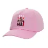 Adult Baseball Cap, 100% Cotton, PINK (COTTON, ADULT, UNISEX, ONE SIZE)