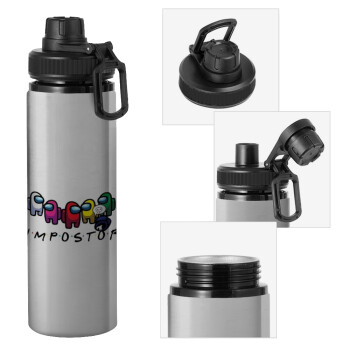 Among US impostor, Metallic water bottle with safety cap, 850ml aluminum