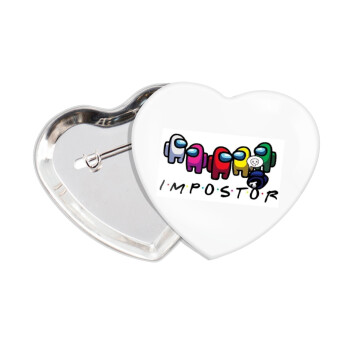 Among US impostor, Κονκάρδα παραμάνα καρδιά (57x52mm)