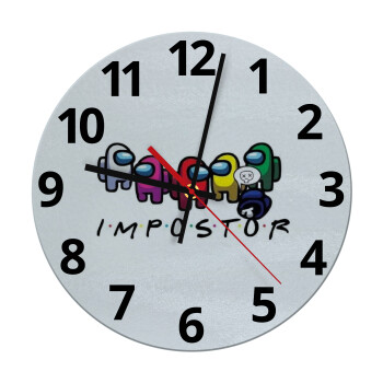 Among US impostor, Ρολόι τοίχου γυάλινο (30cm)