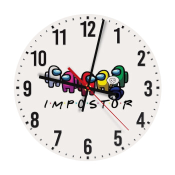Among US impostor, Ρολόι τοίχου ξύλινο (30cm)