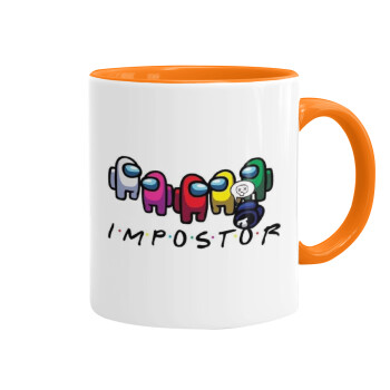 Among US impostor, Mug colored orange, ceramic, 330ml